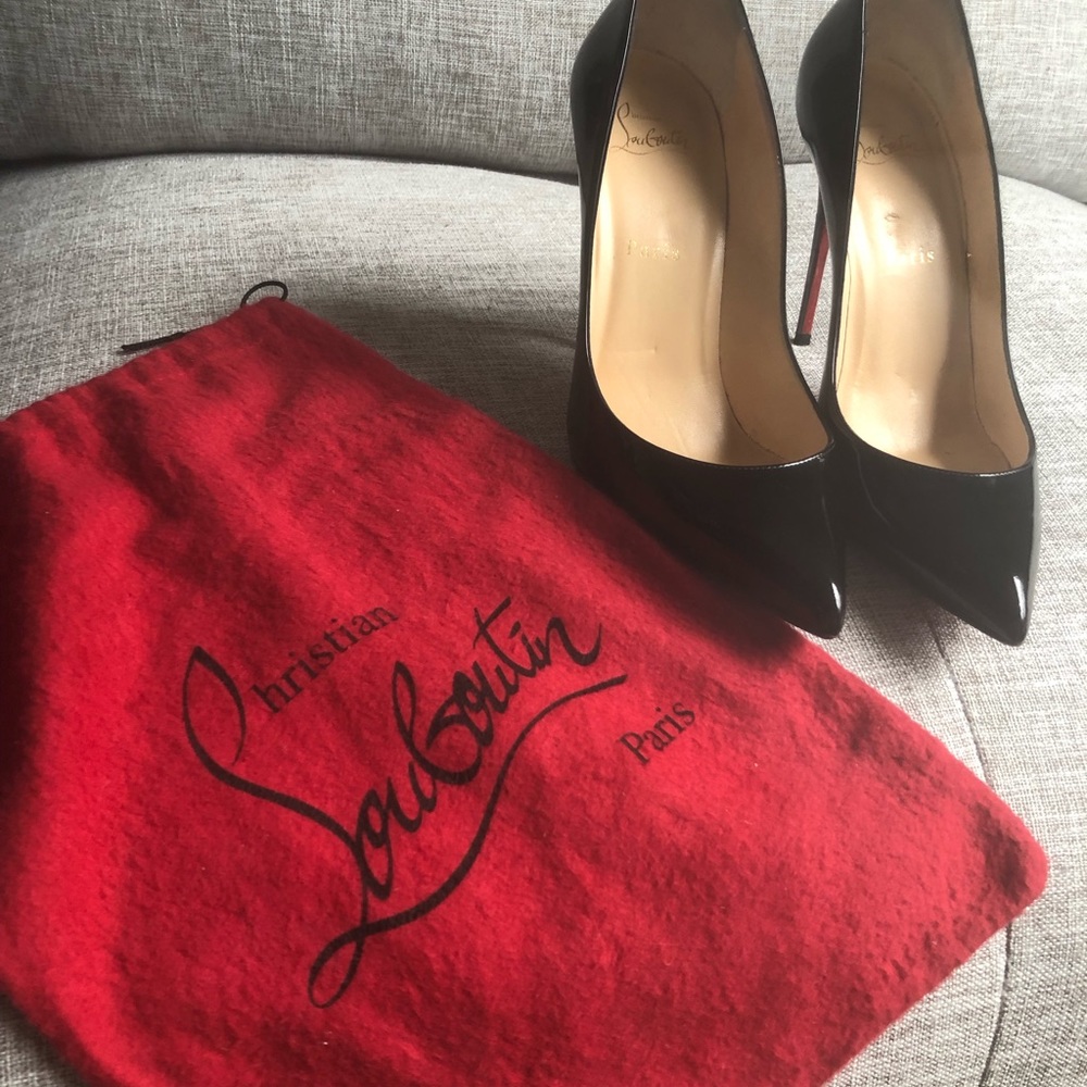 Christian Louboutin Black Patent Pumps